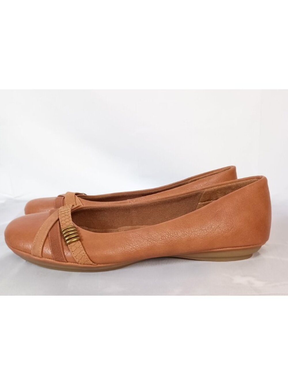 Eurosoft by Sofft Shainna Flats Cognac Ballet Crisscross Comfort Shoes 8 NWOB - Picture 10 of 11